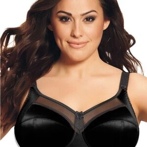 Goddess Black Sheer Panel Bra